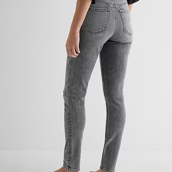 Express Mid-Rise Skinny Jean Knee Cutout - Picture 3 of 3